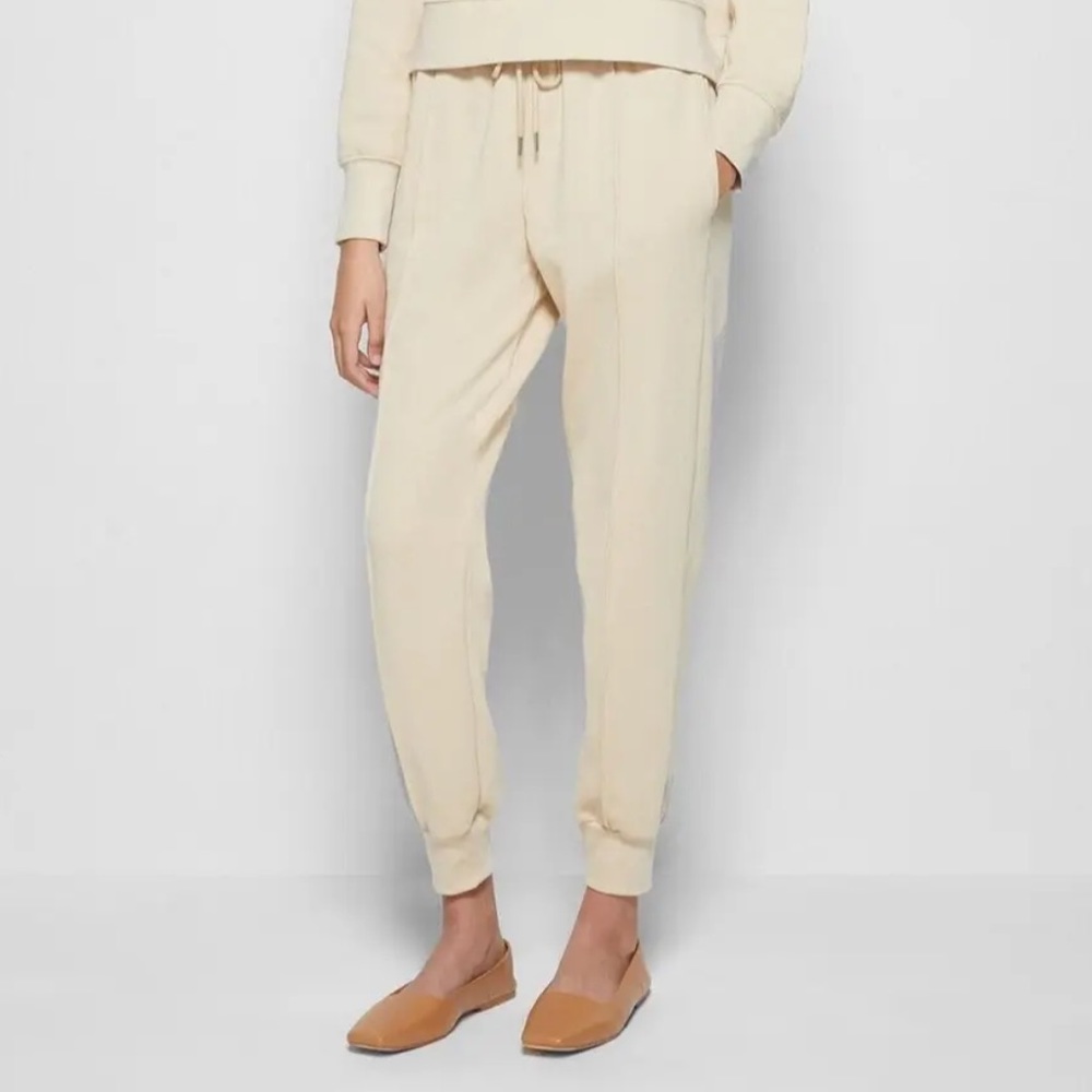 JONATHAN SIMKHAI Sand DUNE Niya Organic Cozy Lounge Seam Terry Track Jogger Pant - Picture 1 of 11
